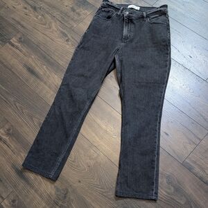 Abercrombie & Fitch 90s Slim Straight Ultra High Rise Charcoal/Black Jeans 6